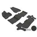 3D Maxpider FORD EXPLORER 2011-2014 KAGU BLACK R1 R2 R3 BENCH SEATING W/O CENTER CONSOLE Floor Mat L1FR03601509